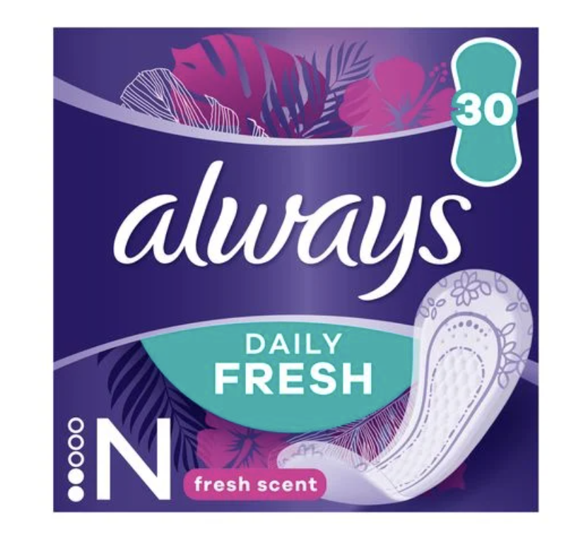 Гігієнічні прокладки ALWAYS щоденні ароматизовані Дейлі Фреш Нормал Single 30шт